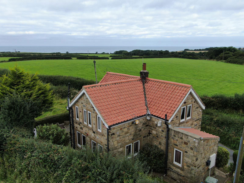 Aerial view of Holly Cottage
